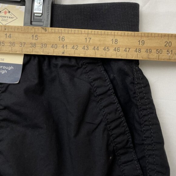 St. John's Bay Petite Shorts Black Mid Rise Hip & Thigh Size 14P Drawstring NWT - Picture 4 of 10